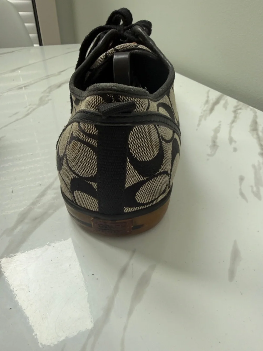 Coach Drake Low-Top Signature Canvas Sneakers in Tan and Black - Picture 9 of 14